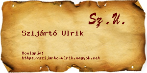 Szijártó Ulrik névjegykártya